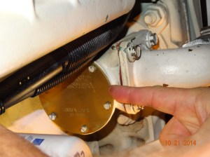 Close up of Brass plate