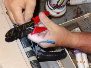 Cut off some of the plastic to expose the wire