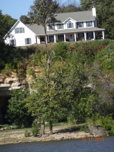 House with cave under it