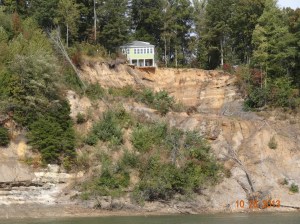 House with erosion