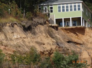 House with erosion
