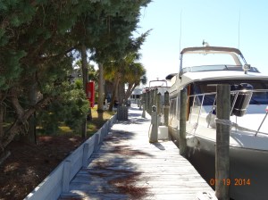 View down the M dock