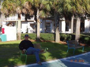 Benches  outside of ships store