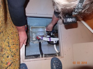 Inspecting sump pump