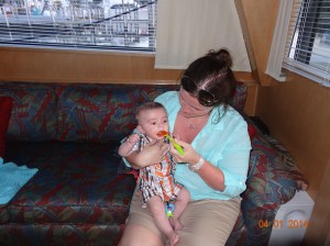 Victor's first taste of real food, so to speak :)