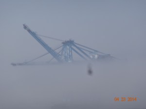 Picture taken as we left the fog.  This thing is several stories high