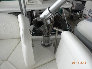 See how it swings, and we don't even have to take the cushion off!