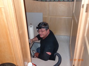 Down in the belly of the boat