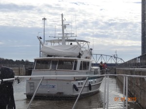Arriving at lock