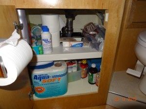 Under sink, all cleaned out.