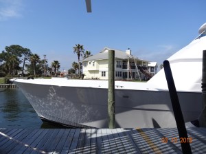 This is right behind our boat, we backed into the slip