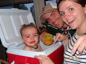 See what fun we are having tormenting our kid?