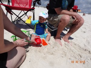 This is how we make a sand castle