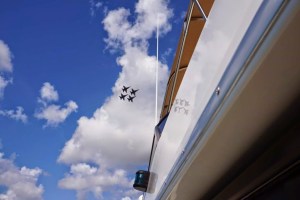 20150331 Refection on boat