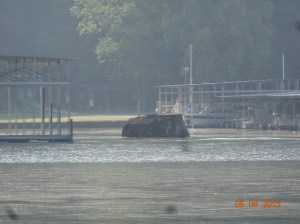 Rock in Hale's Bar marina