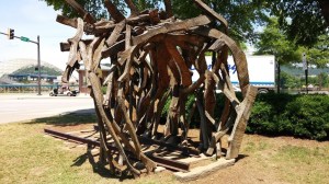 Made of all rail road ties