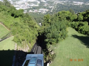 Looking down the rail