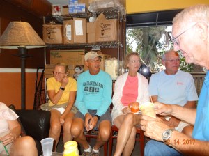 All lined up to eat donuts