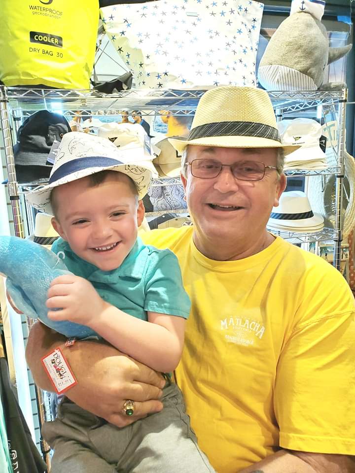 20200311 Papa and Eddie with hats