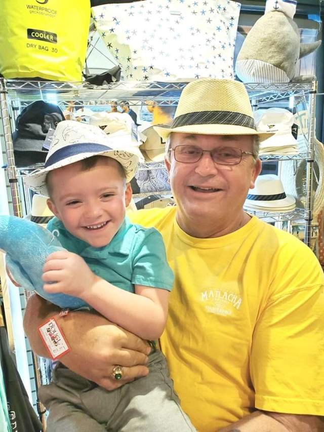 20200311 Papa and Eddie with hats